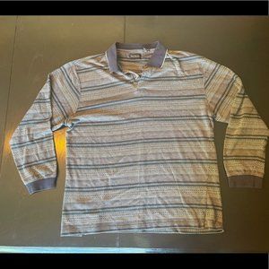 Marc Edwards XL 90s Vintage Look Collared Earth Tones Brown Long Sleeve